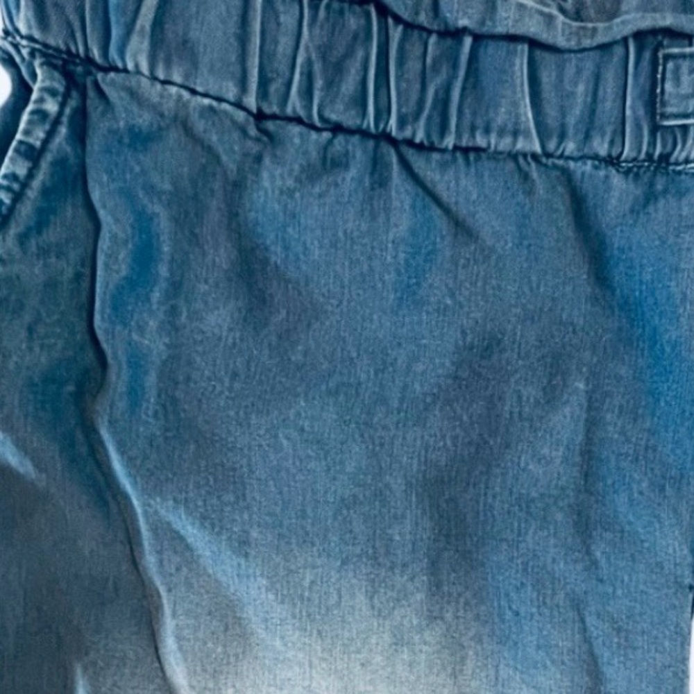 Zenana Outfitters faux Washed Blue Denim 100% Lyocell Elastic Waist Pants - Picture 6 of 14